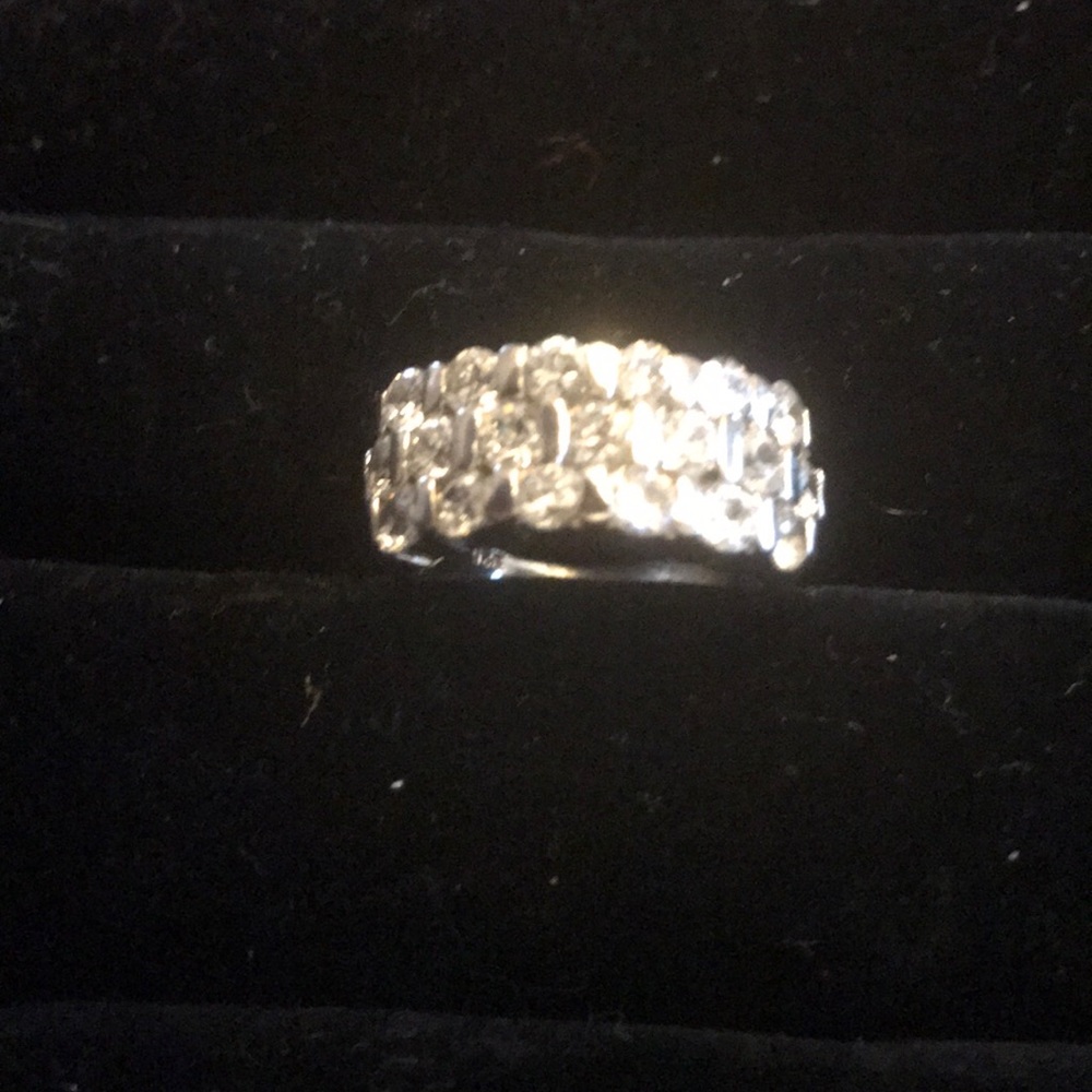 925 sterling cz diamond ring size 5